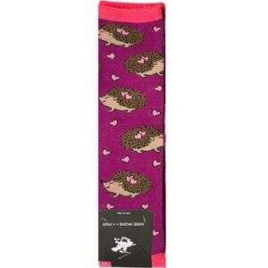Fun Hedgehog Purple Knee High Socks